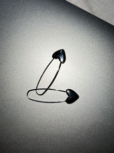 Heart Safety Pin Pair and hoops H&amp;M