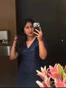 Sparkling Navy Blue Sequin Dress
