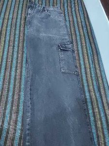 Blue Denim Cargo Pants