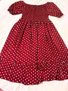 Chic Polka Dot Off-Shoulder Dress