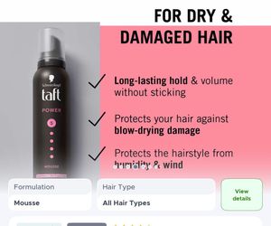 Taft Power Mousse Hair Styling
