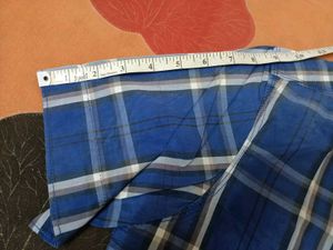 Men's Blue Plaid Short Sleeve Shirt