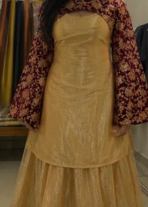y2k banarsi silk corset 2 in one kurti