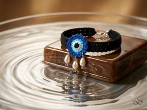 Boho Evil Eye Anklet with Pearls