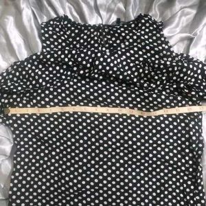 Chic Polka Dot Cold Shoulder Top