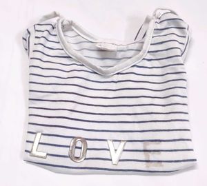 Baby Girl Striped LOVE Tee suitable 4yr