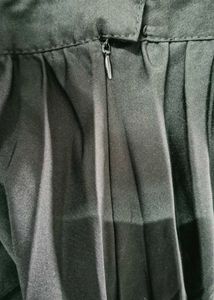 Black Pleated Midi Skirt