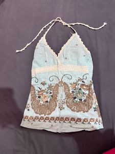 Boho Floral Halter Top