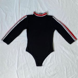 Retro Striped Bodysuit