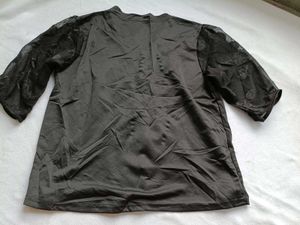 Elegant Sheer Sleeve Blouse
