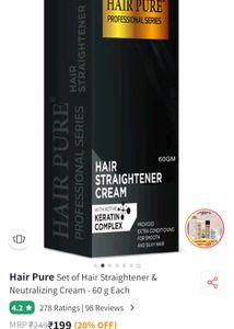 Hair Pure Straightener Cream Set pack of 3