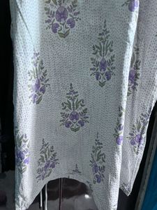 Elegant Floral Print Kurta Set