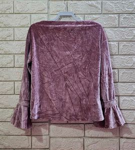 Cache  Mauve Velvet Top