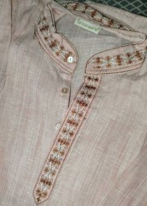 Embroidered Cotton Kurta