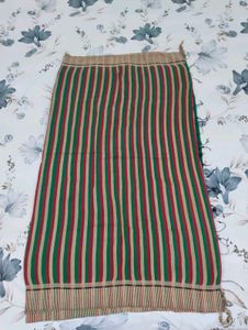 Green Stripe Saree &amp; Blouse