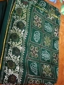 Beautiful Green Saree with yellow 🟡 blouse