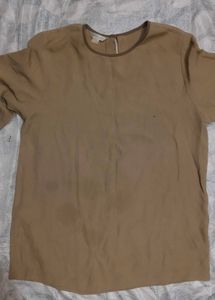 Classic Beige Short Sleeve Top