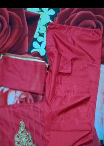 Heavy Beautiful red Anarkali Kurta Set