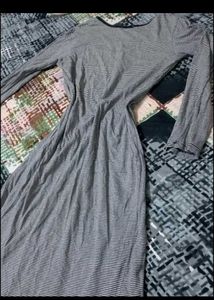 Cozy Striped Long Nightgown