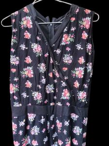 Floral Print Wide Leg Jumpsuit