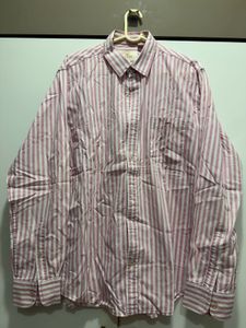 Classic Pink Striped Button-Up Shirt