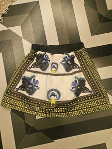 Patterned Mini Skirt