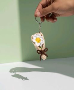 mini sunflower bouquet keychain