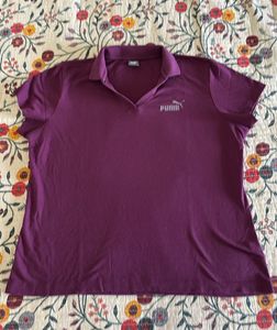 Women Puma Burgundy Polo Shirt
