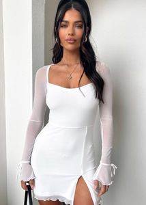 Sheer Sleeve slit Mini Dress XS, worn only once