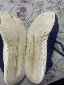 blue sports shoes