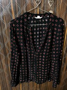 H&M Printed Long Sleeve Top