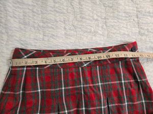 Classic Plaid Pleated Skirt waist 28/30