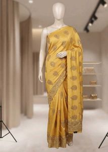 Elegant Yellow Saree + blouse