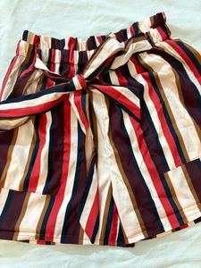 Striped Tie-Waist Shorts *price Lowered*
