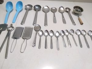 kitchen spoon combo steel, sansi, serving kanchi