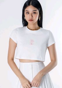 Cute Pink Cat Graphic T-Shirt