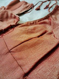 Elegant Copper Silk Blouse