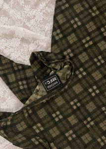 Green Plaid Halter Dress