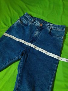 Acid Wash Denim Blue High Rise Super Skinny Jeans