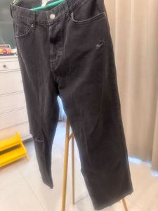 Grey Distressed Denim Jeans
