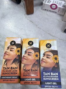 SUGAR Tan Ban Sunscreens - 3 Variants