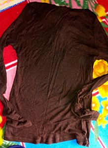 Chic Brown Turtleneck Top