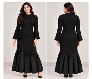 Classy knit dress with flared helm super stylish