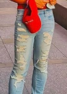 Hollister Ripped Light Wash Jeans