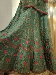 Satin Silk Pakistani embroidery Gown
