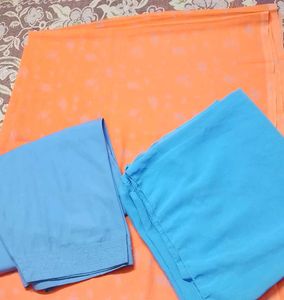 3 piece Orange unstitched suit