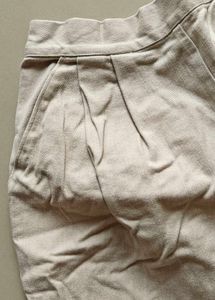 Comfortable Beige Pleated Pants