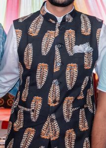 Men's Printed Nehru Jacket
