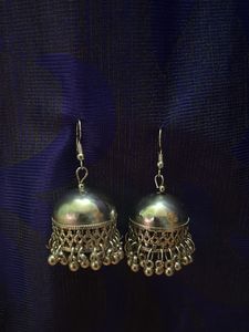 Silver Jhumka Earrings