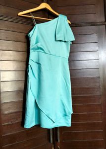 Vero Moda Elegant One-Shoulder Teal Dress